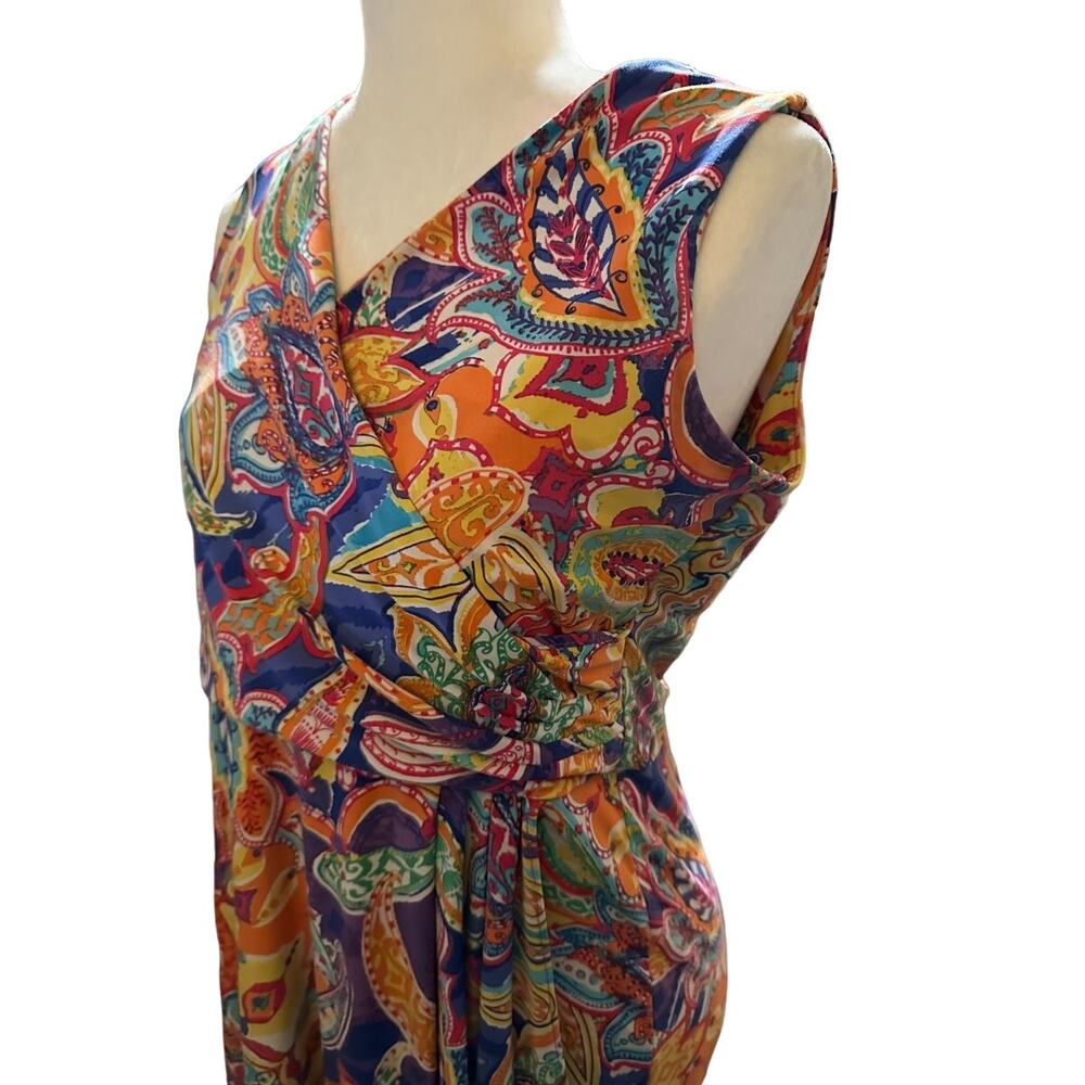 Ralph Lauren Paisley Wrap Midi Dress